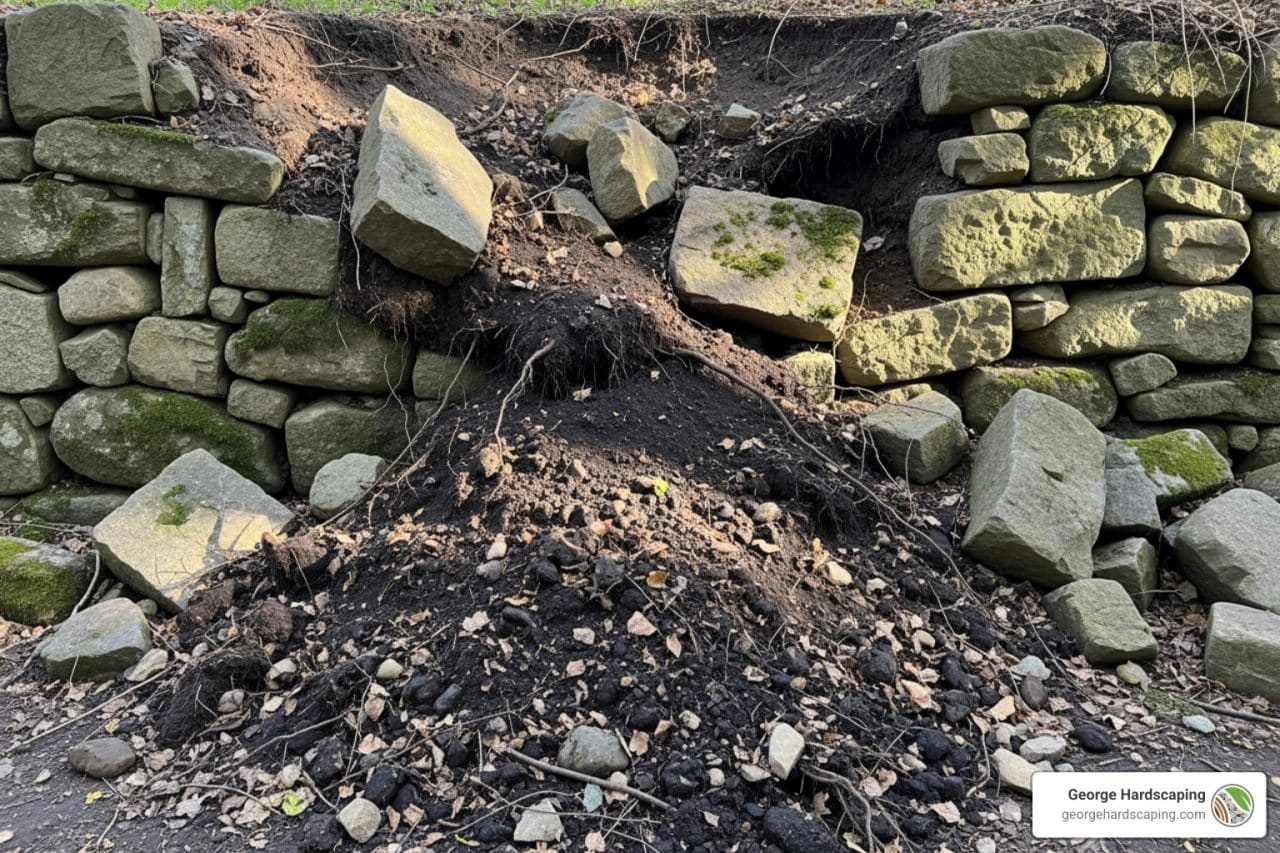 How to repair a collapsed stone retaining wall: #1 Best