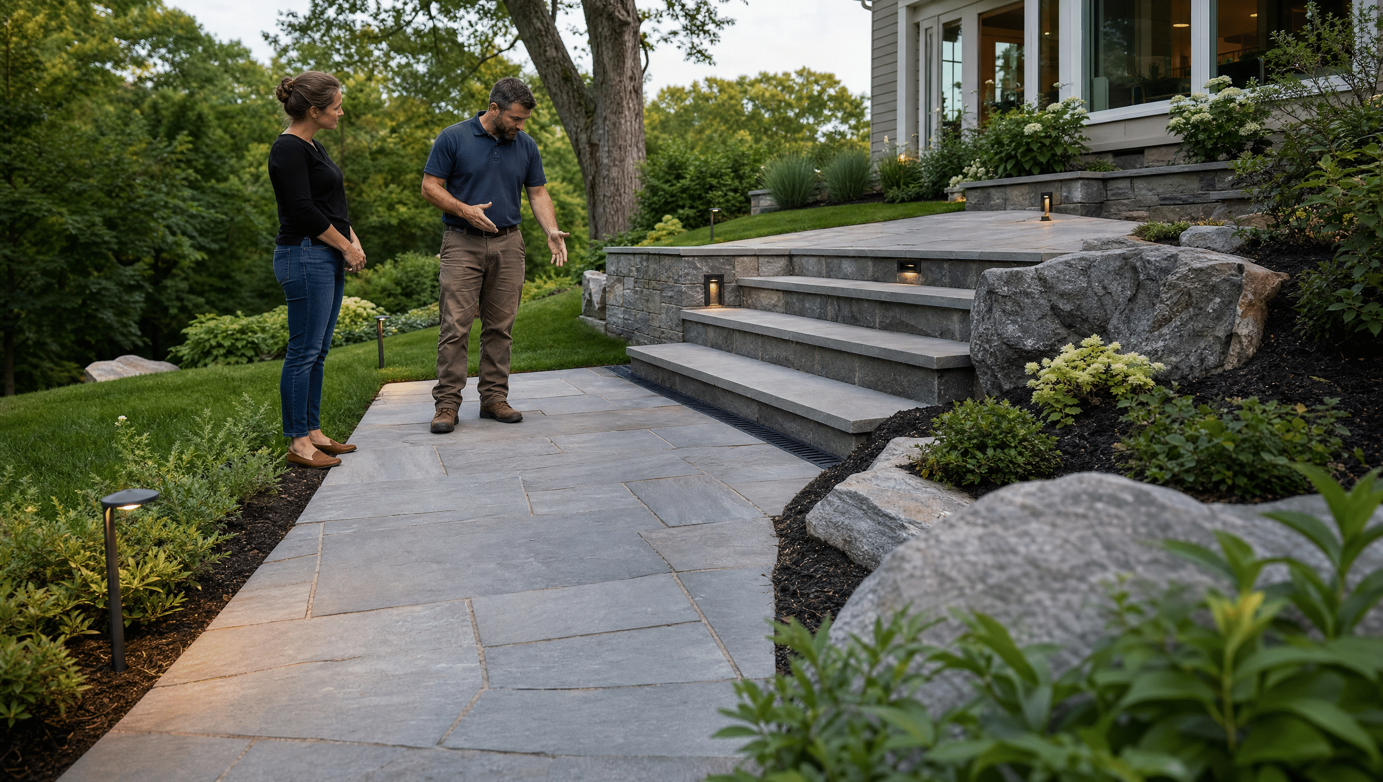 Planning a Safe Connection Between a Walkway and a Change in Grade