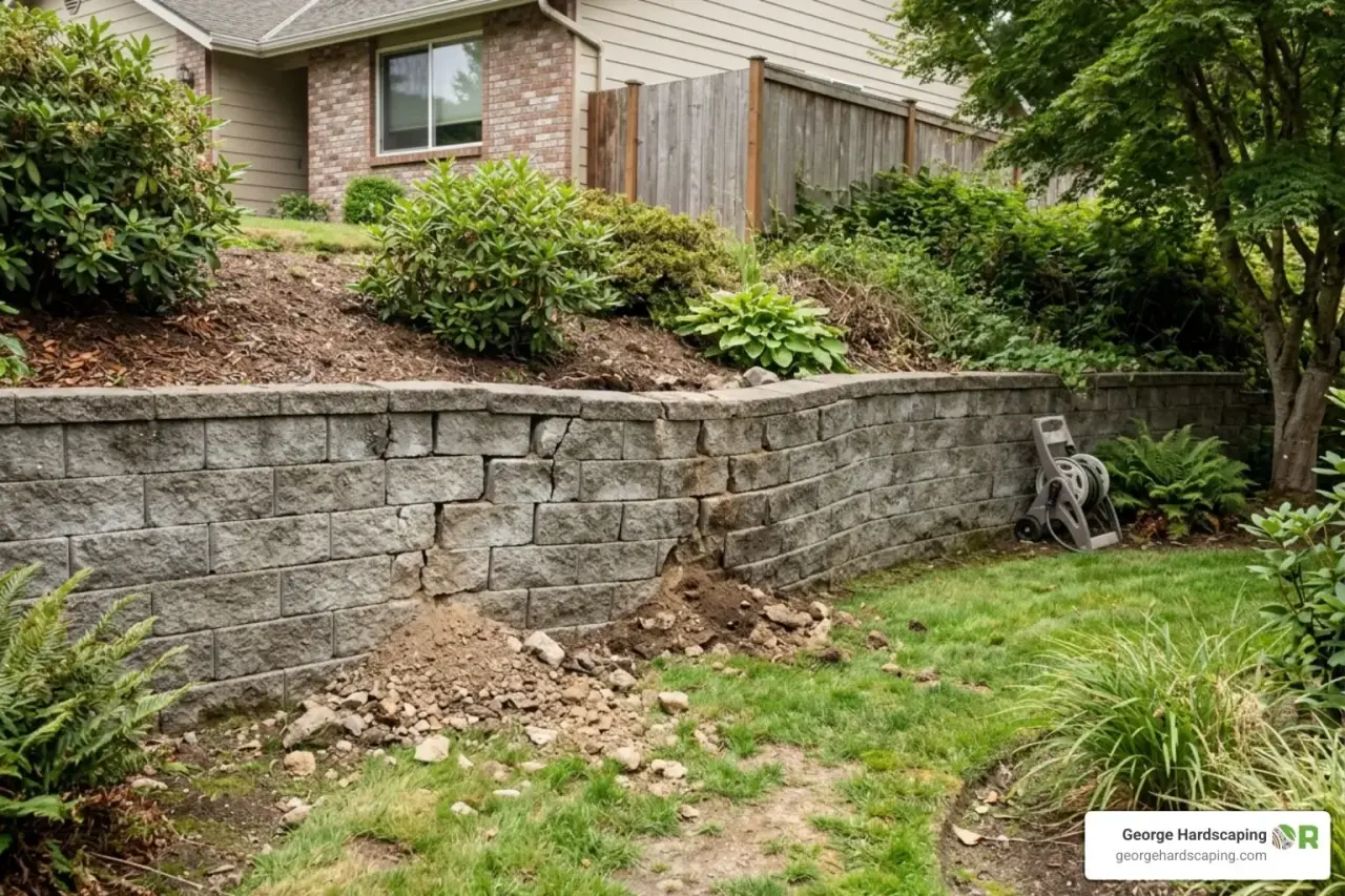 repair bulging retaining wall