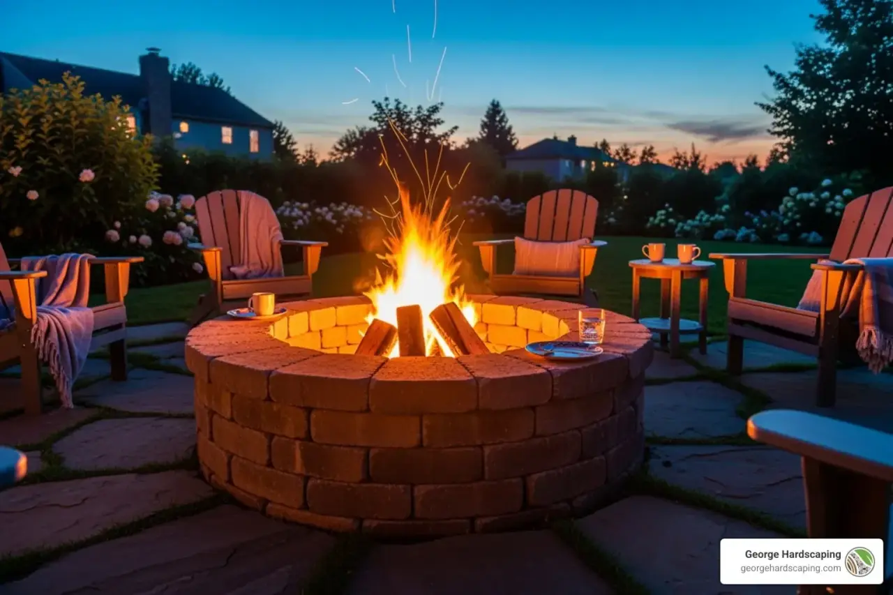 masonry fire pit construction