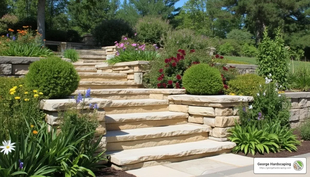 natural stone steps ideas