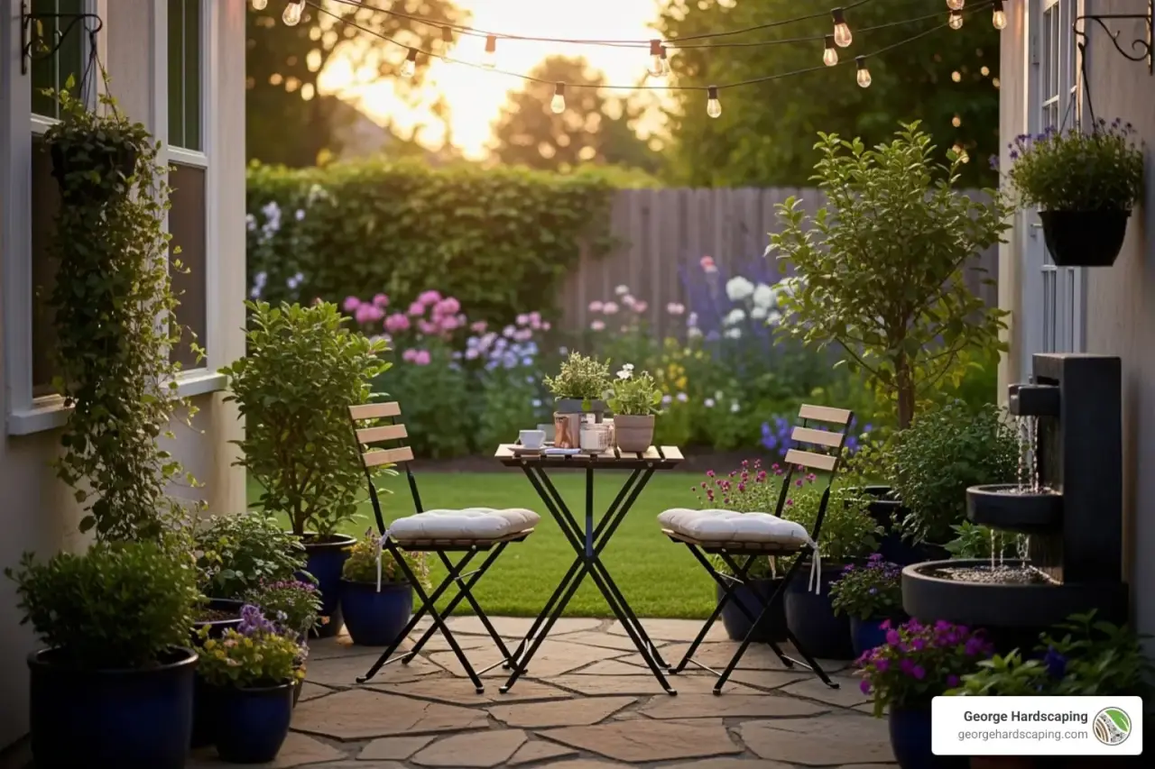 Small patio installation